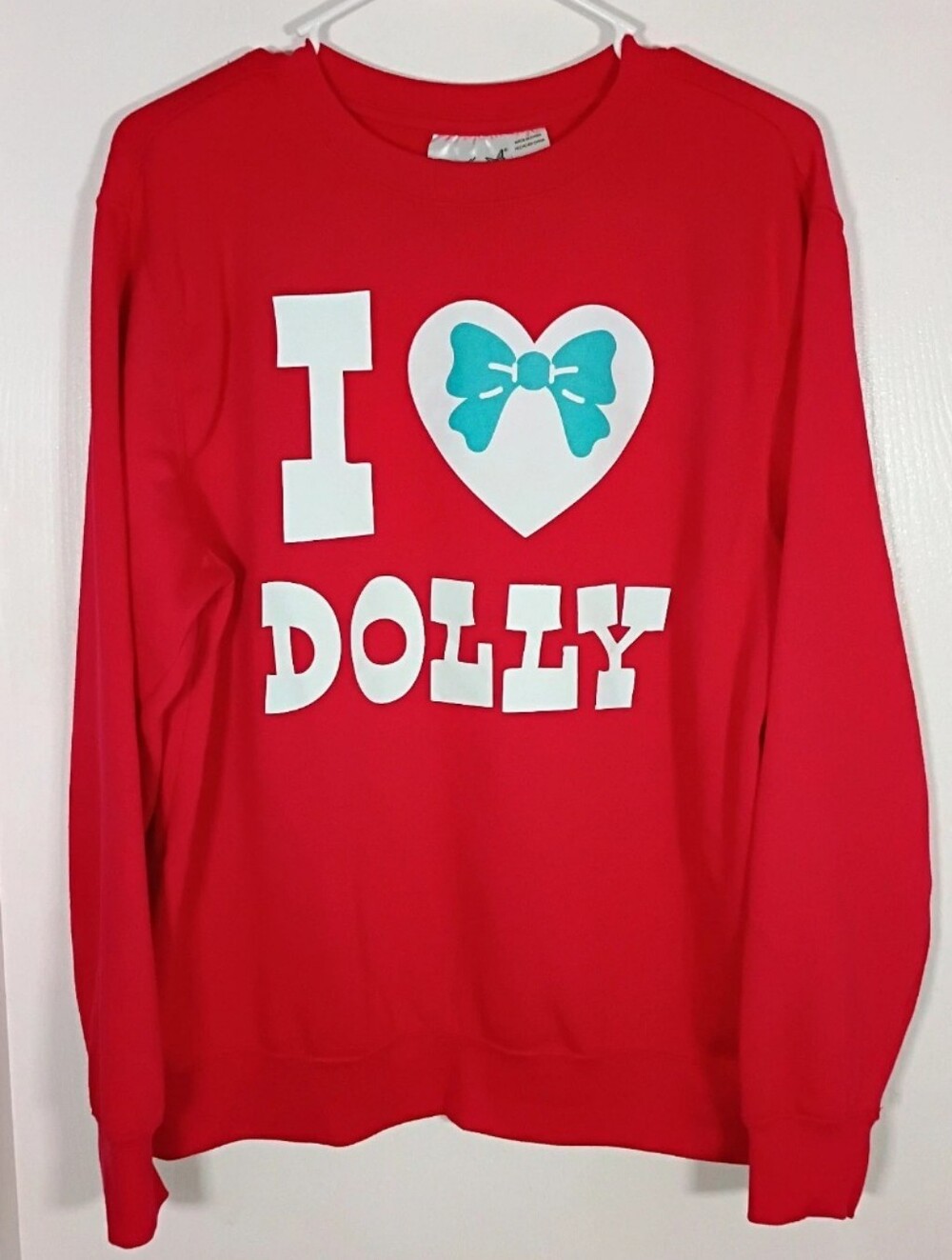 Dolly Parton I ❤️ Dolly Red Graphic Sweatshirt Women’s M Unisex